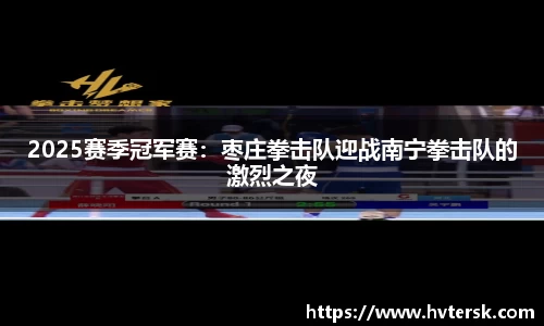 2025赛季冠军赛：枣庄拳击队迎战南宁拳击队的激烈之夜